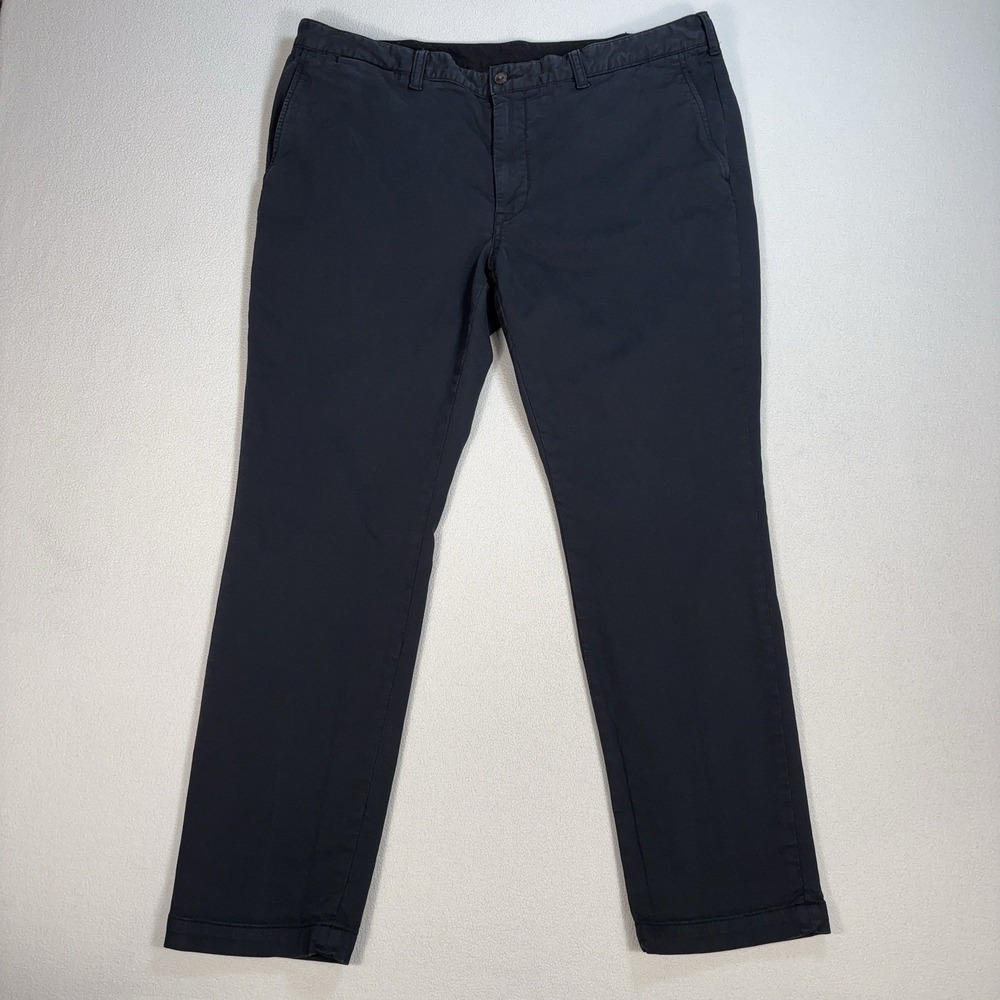 Polo Ralph Lauren Stretch Knitlike Chino Pants Men 38 (39x29) Black Slim Tapered
